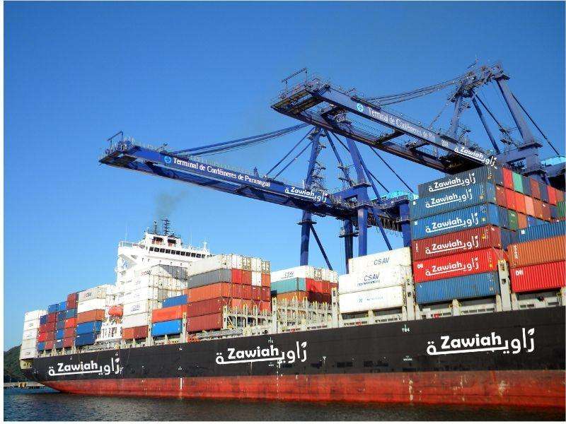 Container vessel at port